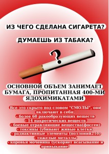 Плакат Из чего сделана сигарета